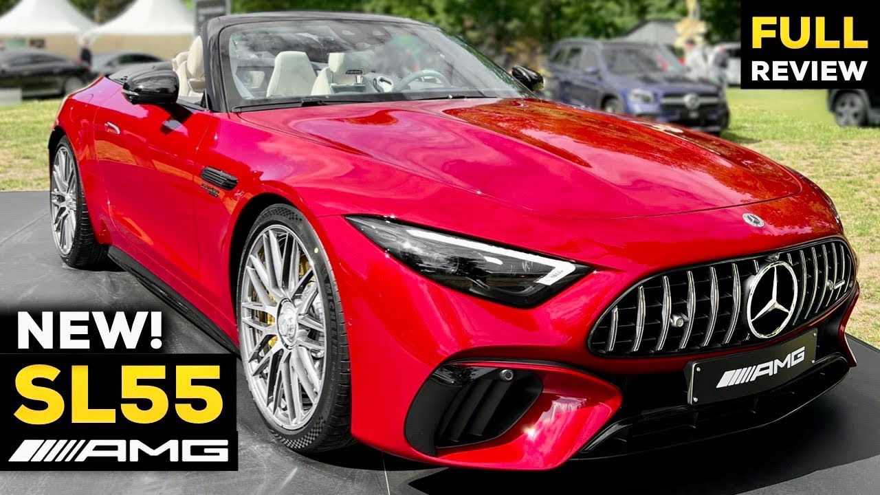 2023 MERCEDES AMG SL55 NEW BRUTAL V8 Roadster FULL Review Exterior