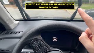 How To Put Honda Accord Wipers In Service Position