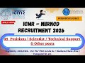 ICMR NIIRNCD Recruitment 2026 | 45 Posts | 10th–PhD | Freshers Eligible