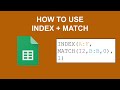 Index + Match to lookup values in a spreadsheet