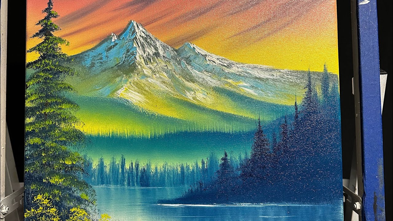 How to paint a landscape using oil paints - YouTube