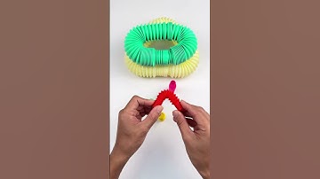 Creating Style ASMR Crunchy Sound POP-TUBE #diy #satisfyingvideos #relaxing #oddasmr #poptubesounds