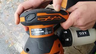 Работа эксцентриковой шлифмашины RANDOM ORBIT SANDER AEG EX 125ES