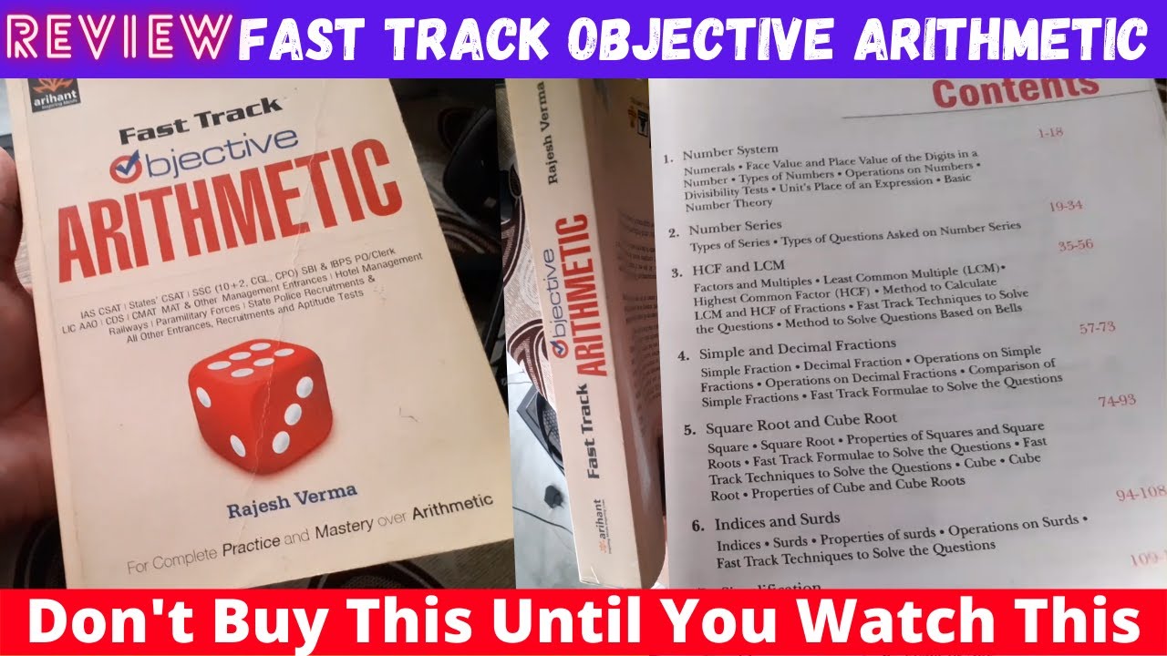 HONEST REVIEW of Fast Track Objective Arithmetic BOOK || MUST Watch ...