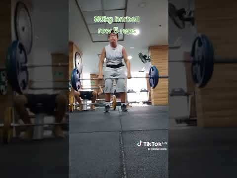 80kg barbell row