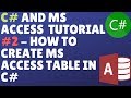C# And Ms Access Database Tutorial #2 - How To Create Ms Access Database Table And Add Fields In C#