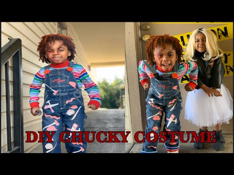 NO SEW CHUCKY HALLOWEEN TUTORIAL || diy Chuckys Overalls || Good Guys Overalls