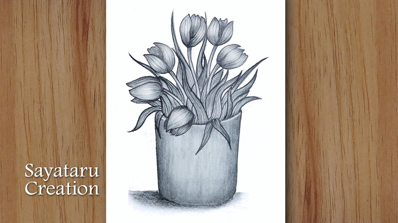 Vase of Flowers Sketch | Diane Antone Studio