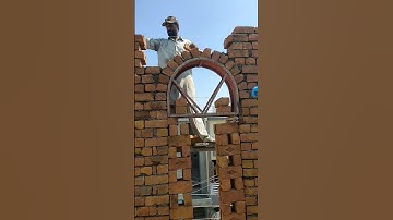 Level your masonry like this #construction #viral #masonry #technique #work #arch #window #shorts