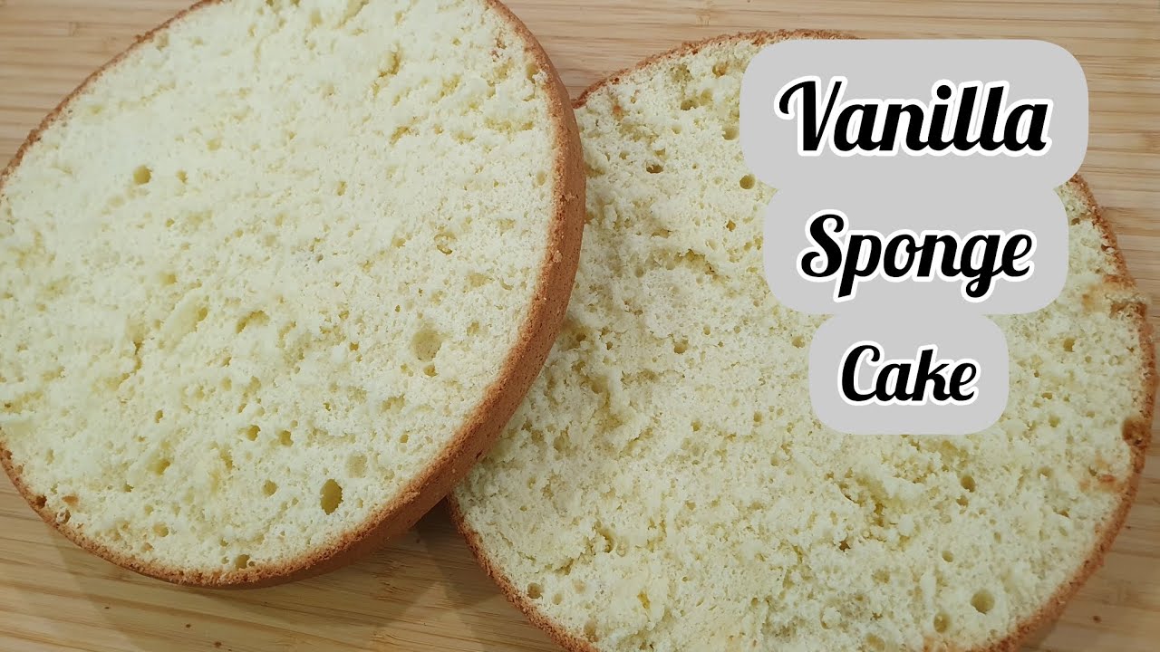Easy vanilla sponge cake recipe without electric beater Basic and