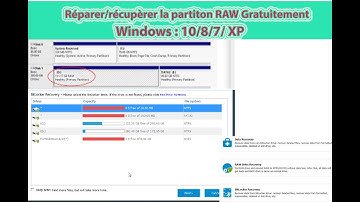 Comment réparer/récupérer la partition RAW gratuitement ( Windows 10/8/7/XP)