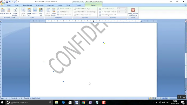 How to adjust watermark transparency in  Microsoft word 2016/2013/2010/2007?