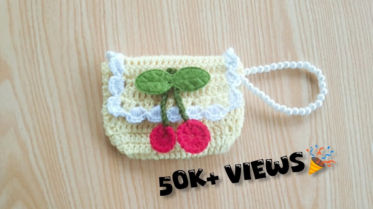 Super and very easy crochet mini bag/wallet for beginners