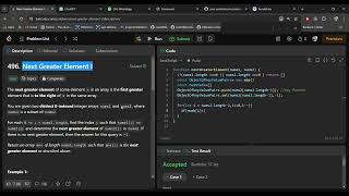 496. Next Greater Element I - LeetCode  & Kunal Kushwaha DSA Bootcamp Solutions |  JacaScript
