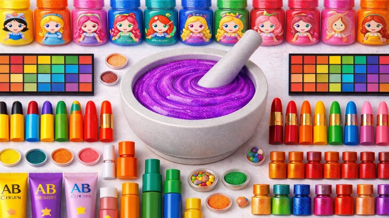 🔴LIVE | Satisfying Slime ASMR Video | DIY How To Make Coloring Slime Mixing Glitters Rainbow Makeup