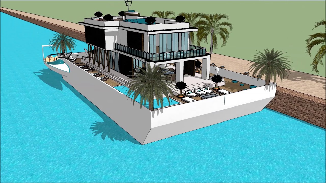 HOUSEBOAT BOAT HOUSE FLOATING HOUSE BALTIMORE BOAT SHOW 2018 MARYLAND