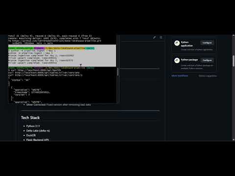 GitHub Events Data Lakehouse | Delta Lake, DuckDB & Time Travel Demo