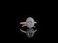 Oval Lab-Grown Diamond Halo Ring #diamond #diamondnpearl #ring