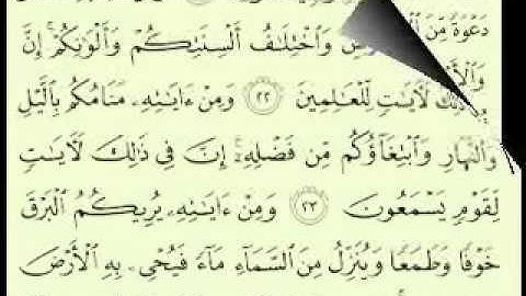 30  سورة الروم تلاوة الشيخ ماهر المعيقلي مع الآيات