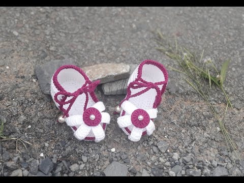 Video Hd móc giày hoa cúc cho bé gái từ 8-10 tháng (size... - youtube