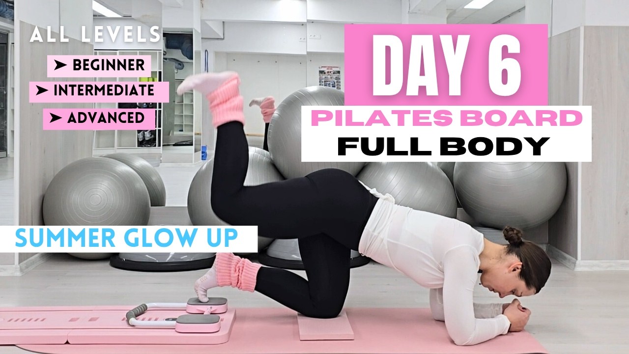 60 DAY PILATES BOARD CHALLENGE | DAY 6 | FULL BODY POWER | Beginner ...