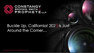 Constangy Webinar: Buckle up, California! 2023 Is Almost Here