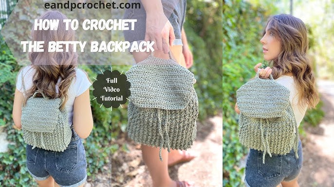 How to Crochet a Simple T-Shirt Yarn Backpack (detailed tutorial) 