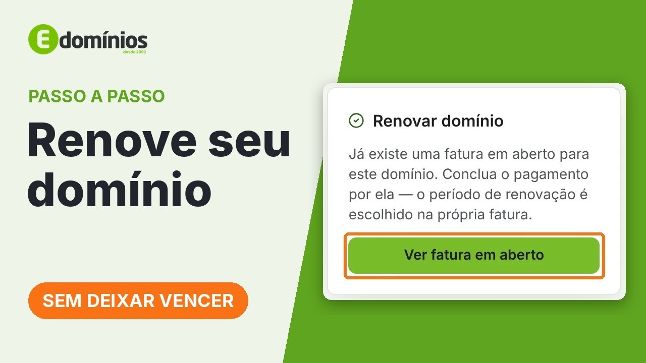 Vídeo: Renovar um domínio