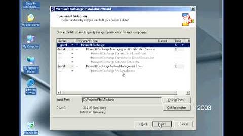 How to install Exchange Server 2003 Part I