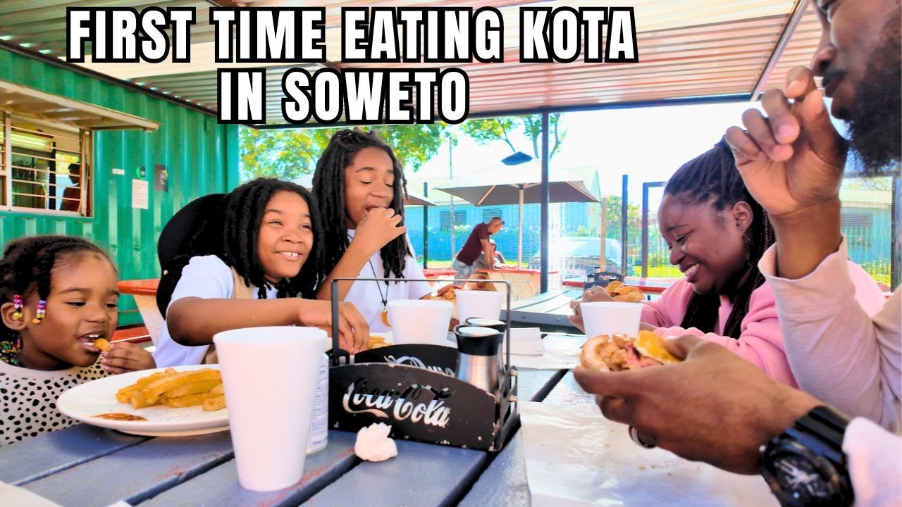 American Family Try South African Street Food: Kota | The Demouchets ABROAD Ep 22