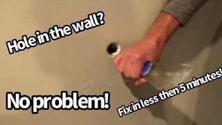 How to fix a hole in your wall in less then 5 minutes!! by ProblemFixD 1,975 views 2 months ago 7 minutes, 24 seconds