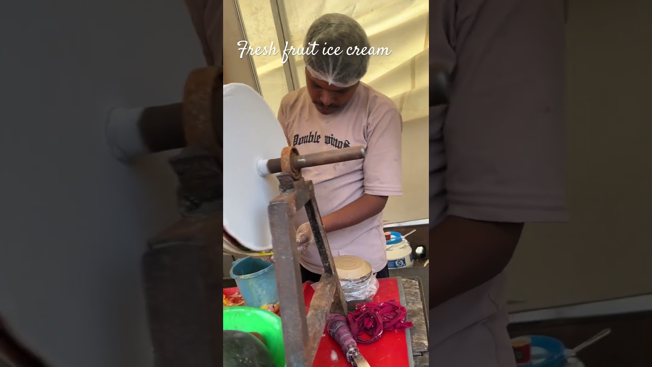 Fresh fruit ice cream 