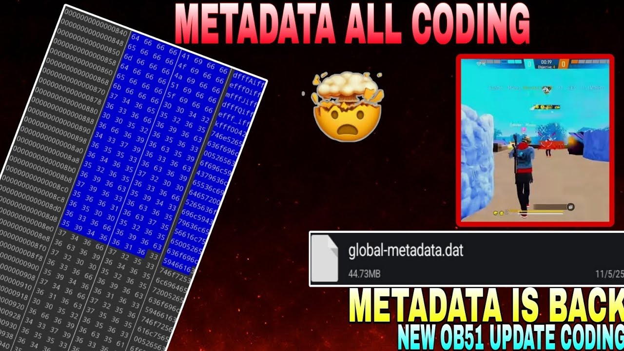MAKE YOUR OWN METADATA HACK FREE FIRE | METADATA IS BACK NEW UPDATE CODING 