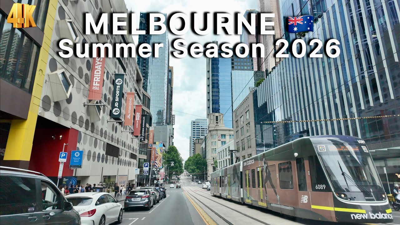 Melbourne Australia Saturday Drive in the City Summer 2026
