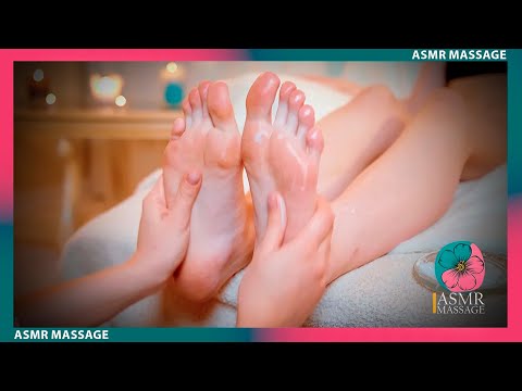 ASMR Foot  massage on Chair with cream and balsam by Olga