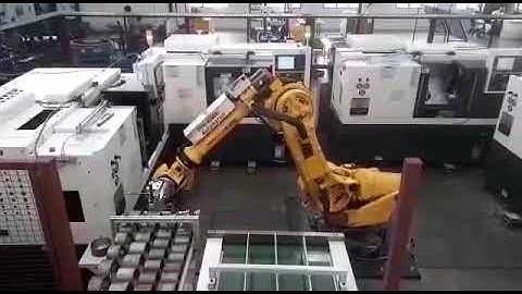Mahajan Automation machine tending with refurbished Fanuc R-2000iA/165F robot
