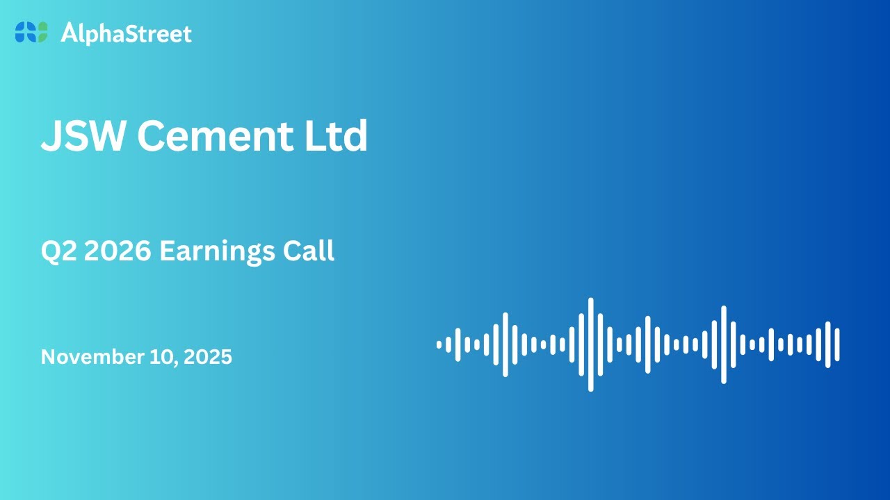 JSW Cement Ltd Q2 FY2025-26 Earnings Conference Call