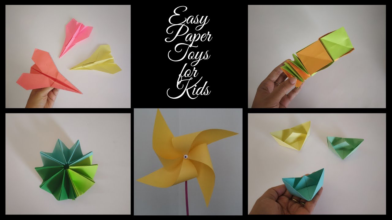 5 Easy Paper Toys for Kids | How to make Toys for Kids using Paper ...