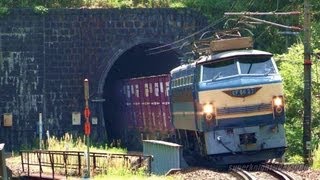 JR貨物 EF66 27号機+後補機EF67 103号機 貨物列車5056レ 瀬野→八本松 2013.5