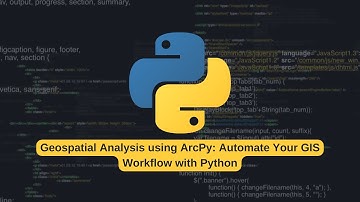 Geospatial Analysis using ArcPy Automate Your GIS Workflow with Python