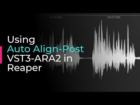 Using Auto Align-Post VST3-ARA2 in Reaper