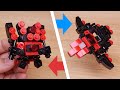 Micro robot transformateur davion de chasse en brique lego  reddot