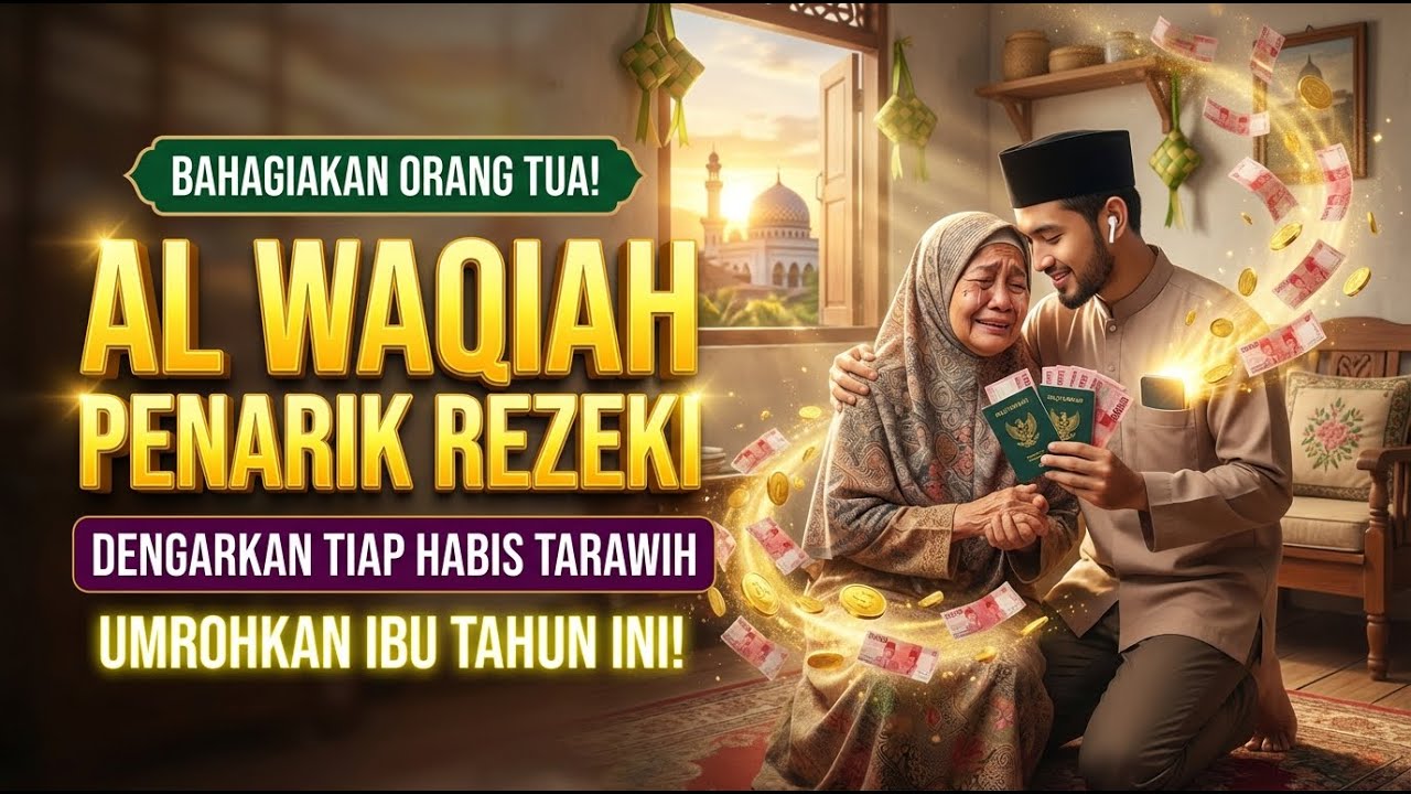 DAHSYATNYA KETENANGAN! Audio Pengantar Tidur Al Waqiah Pelancar Rezeki Puasa