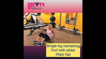 Single leg hamstring curl with slider