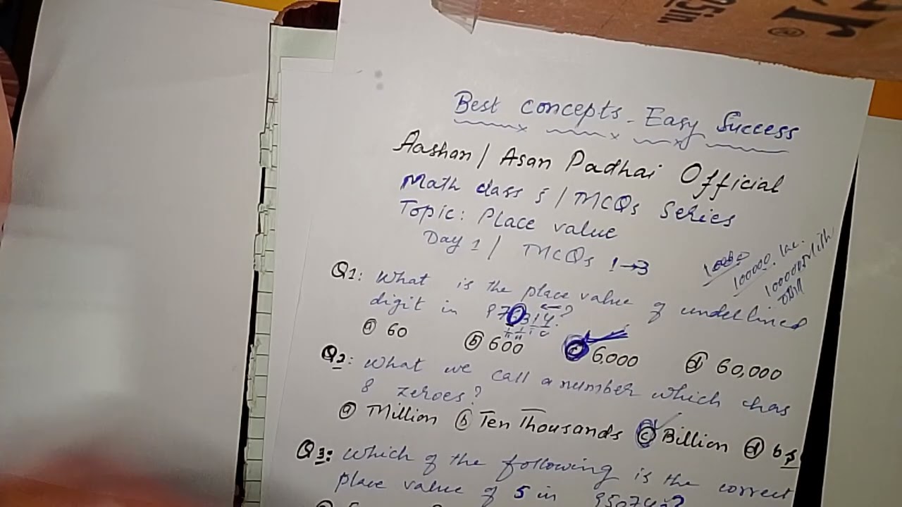 Math MCQs Series | Place Value | Class 5 to 8 | Aashan Asan Padhai Official