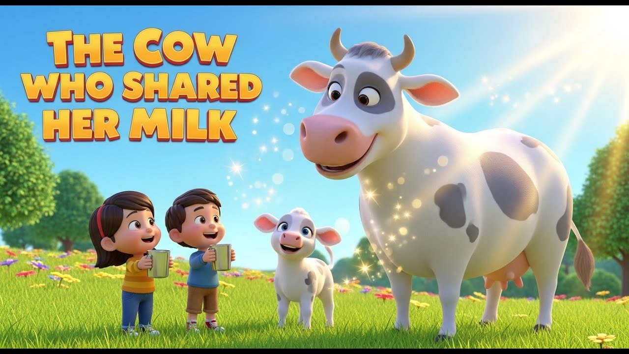 The Cow Who Shared Her Milk 🐄🥛 | moral story for children