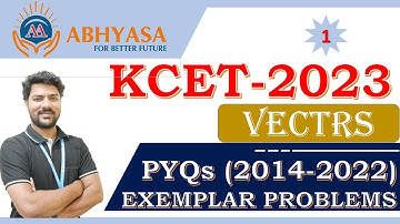 kcet maths 2023 | vectors PYQs and Exemplar problems