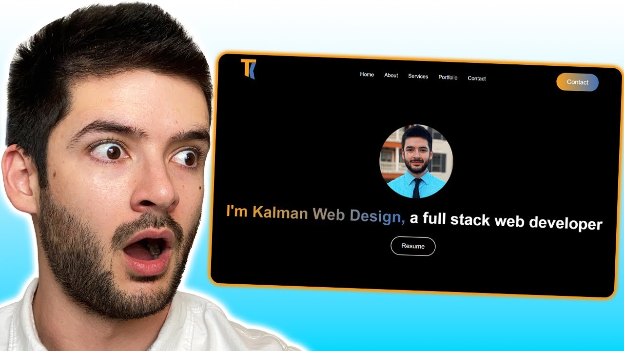 python + javascript - portfolio web app tutorial -... Create Portfolio Website with HTML, CSS, & JavaScript from Scratch ...