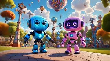 Five Little Robots Jumping Around | Funny Robot Song for Kids | Counting Nursery Rhyme