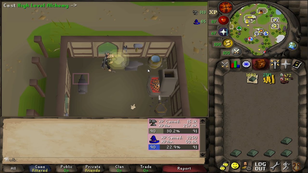 ~Updated~ smith-alching with addy bars (253.3k smithing xp/hr, 52.7k magic xp/hr*)